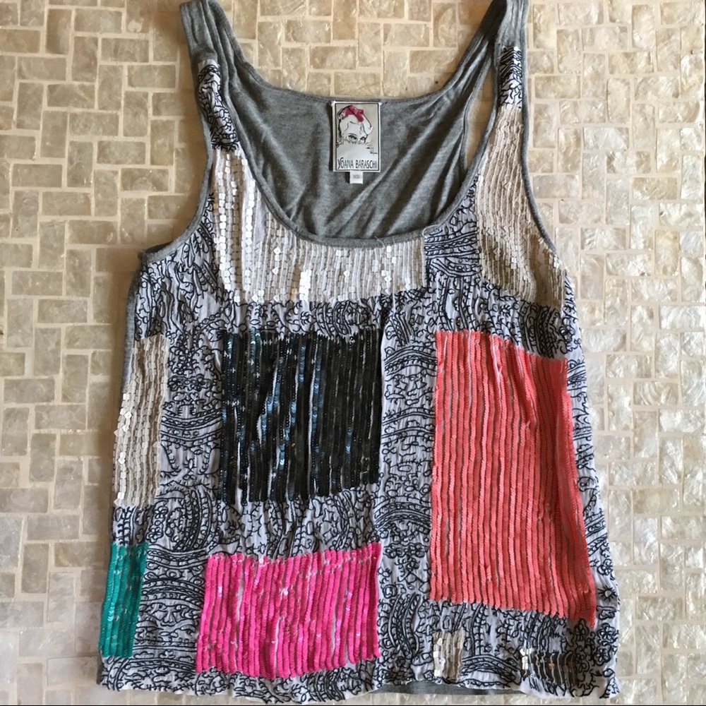 Anthro Sequin tank top